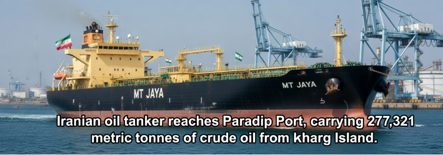 Iranian Crude Returns to India After 7 Years; Tanker Docks at Paradip